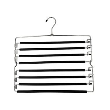 Extra Large Black Plastic Clothes Hanger With Cascading Multi Hook