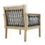 Ensemble de conversation d'extérieur en bois d'acacia avec cordes et coussins tissés à la main 4 pièces Dickenson-122874560