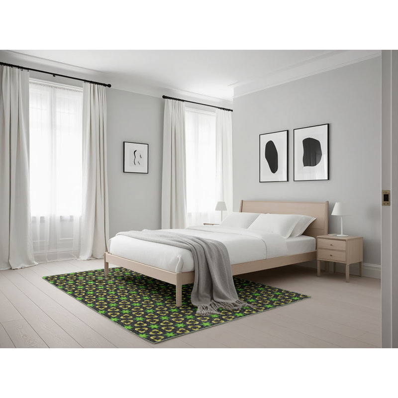 Geometric Indoor Rug, Rectangle 5' x 7'
