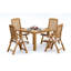2 Seats 3 Pcs Grade-A Teak Wood Dining Set: 36" Square Table And 2 Ashely Folding Reclining Arm Chairs #11AS0802-1892081814