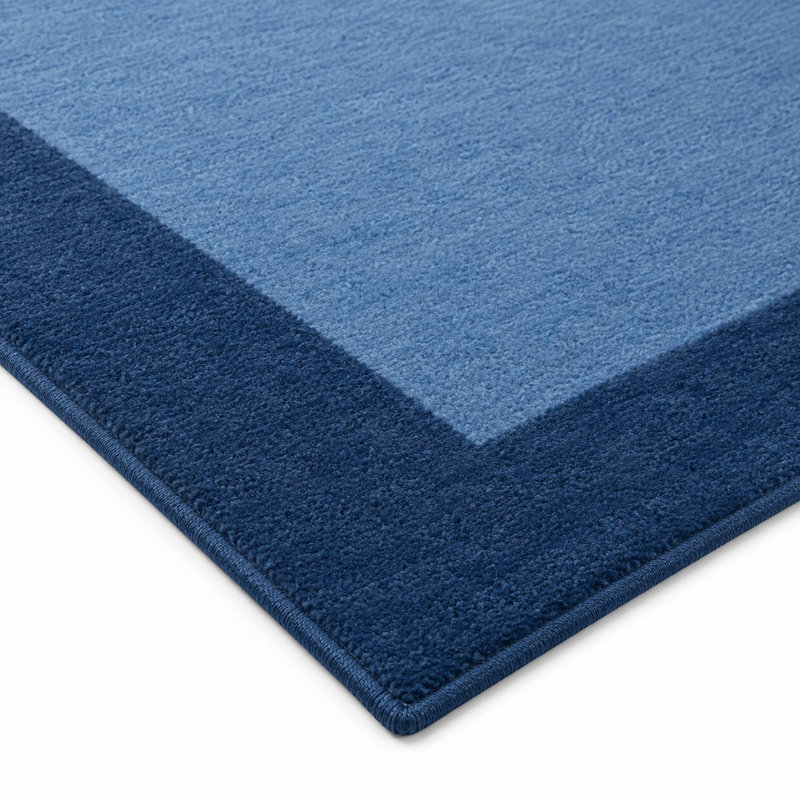 Helena Hand Tufted Wool Eco-Friendly Area Rugs - Square, Blue Color, Contemporary Modern Design, High Pile Thick Handmade Anti Skid Area Rugs for Living Room, Bed Room