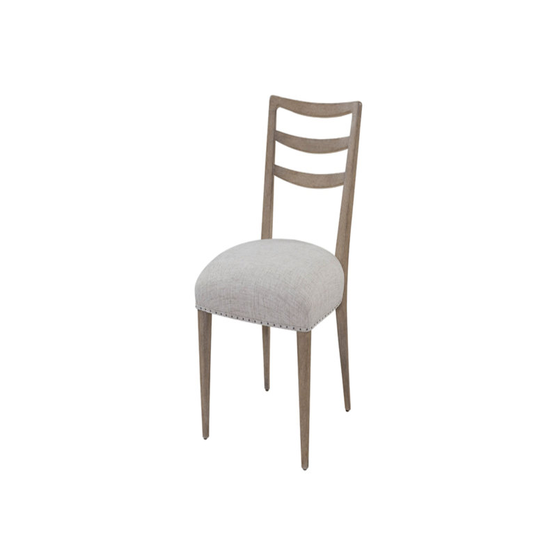 Table ronde extensible avec 4 chaises à échelle et un plateau en verre