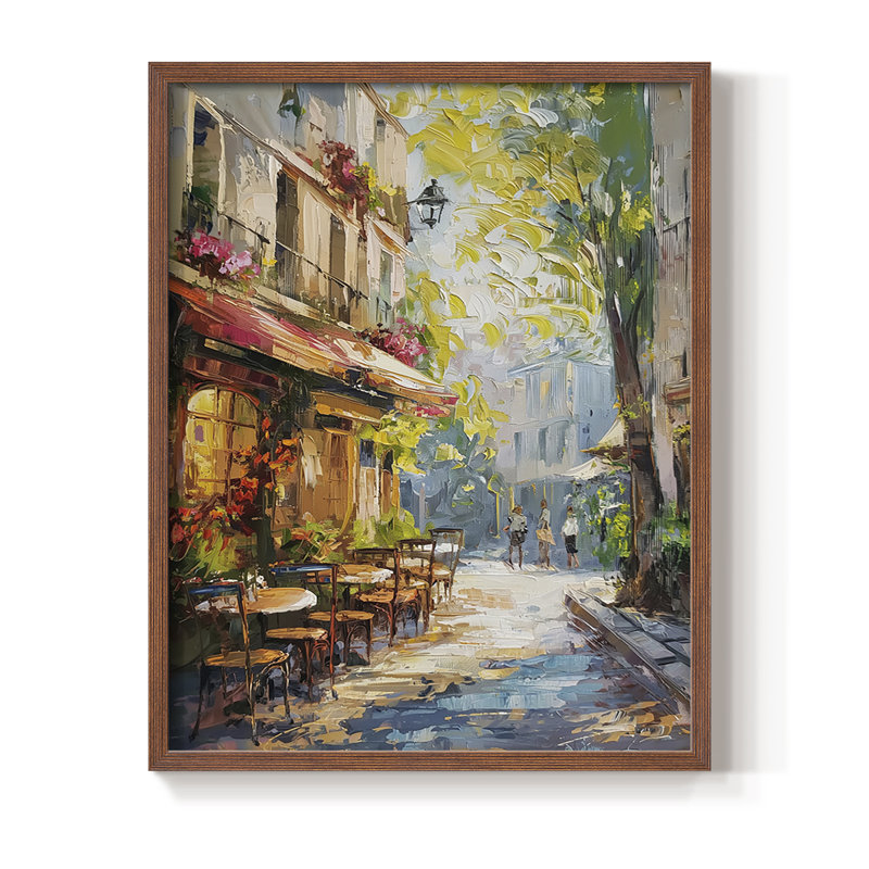 LANDSCAPES Series CCCXCVII Framed Print - Solid Wood, 15" H x 12" W, Walnut