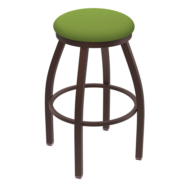 Tabouret pivotant Cragin XL802, Bronze, Vinyle - vert kiwi Canter, Très haut (assise de 36 po de hauteur)