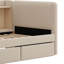 Lit de jour simple rembourré - Tiroirs, tablettes, armoires rabattables et table d'appoint incluses-202897021