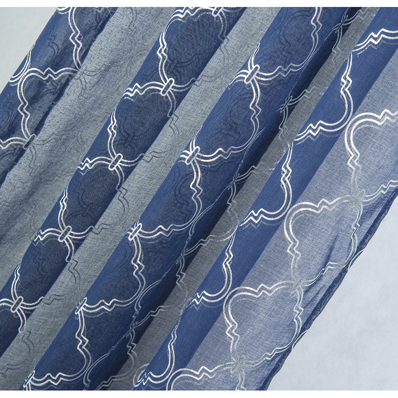 Mcardle Semi Sheer Curtain Single Panel, Navy