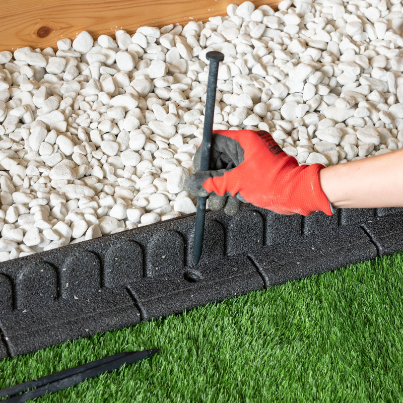 Mower Edge Garden Border 1.2m - Pack of 2, Grey