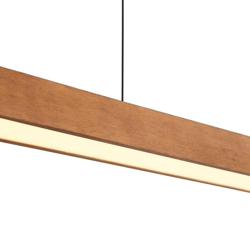 Luminaire suspendu DEL 48 po Silva, Brun, Noyer