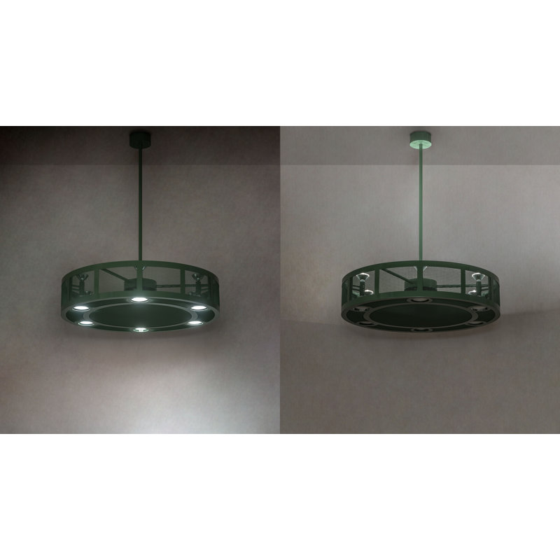 48" Wide Paloma Golpe Chandel-Air, 10.5" H x 48" W x 48" D, Reseda Green