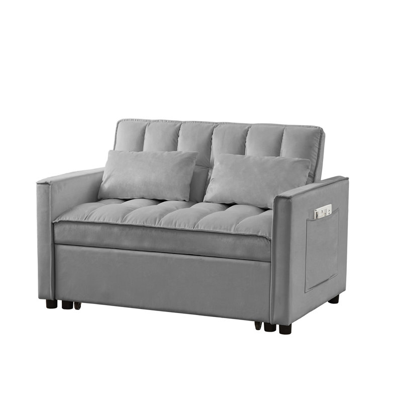 Lit convertible en velours gris, 3 réglages réglables, design, angles durables et matériaux, revêtement, fabrication