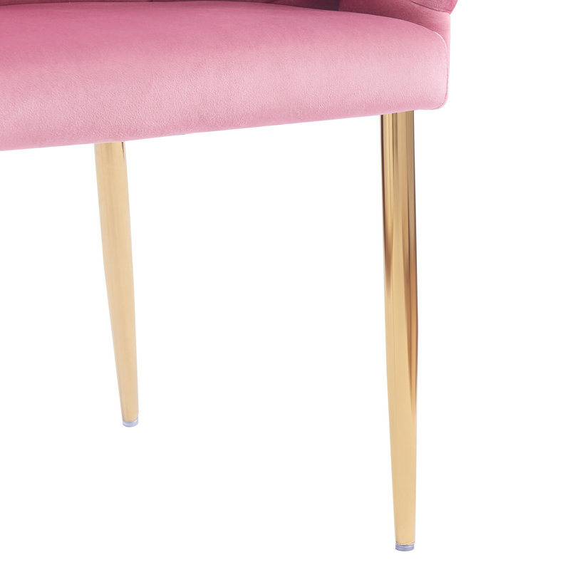 Chaises d'appoint luxueuses Gurpreet, Velours rose