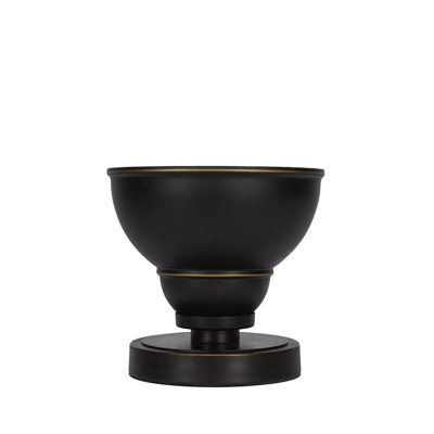 Wilton Accent Lamp Shown In Dark Granite Finish With 7" Dark Granite Double Bubble Metal Shade