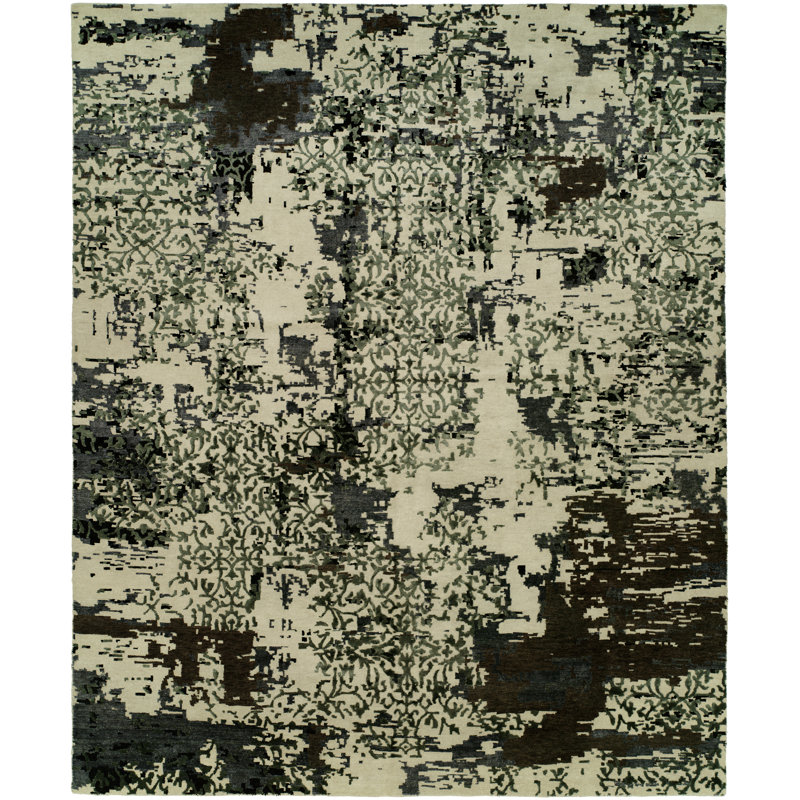 Area Rug in Gray/Black, Rectangle 12' x 15'