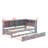 Twin Size Daybed With Trundle, Shelf And USB-1552228456