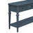 Classic Retro Style Console Table with Three Top Drawers and Open Style Bottom Shelf, Easy Assembly (Navy)
