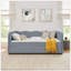 Canapé-lit convertible polyvalent 3-en-1 avec couchette coulissante et poches de rangement latérales Gingham, idéal pour les petits espaces-129675527-129675531