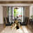 Ameriya Glass Top Metal Base Dining Table