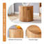 Table d'appoint cylindrique à motifs - Table d'appoint polyvalente en bois pour le salon, la chambre à coucher et les petits espaces