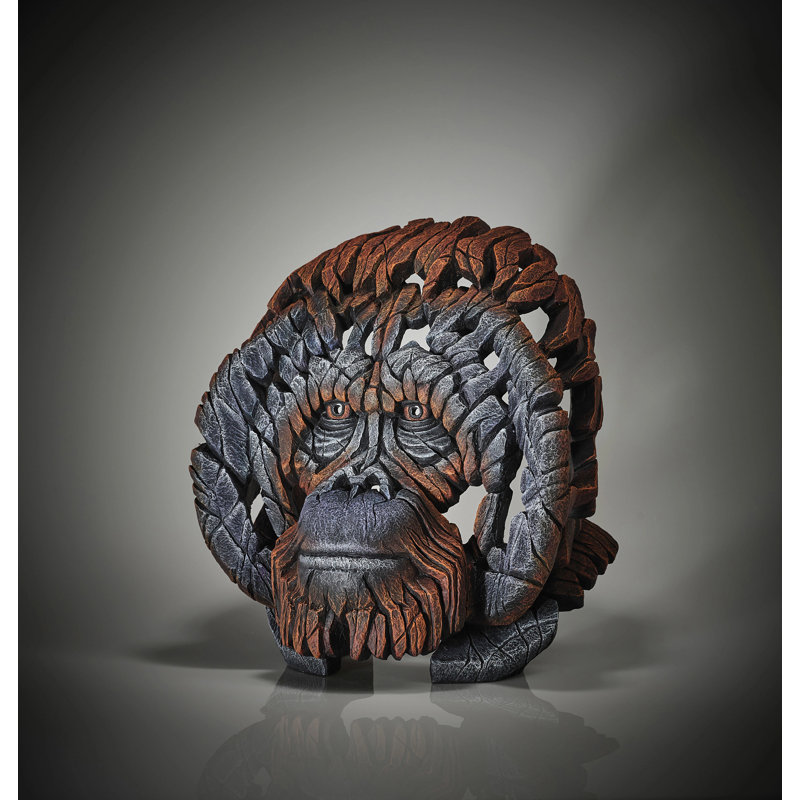 EDGE Sculpture Orangutan Bust 16.2in H