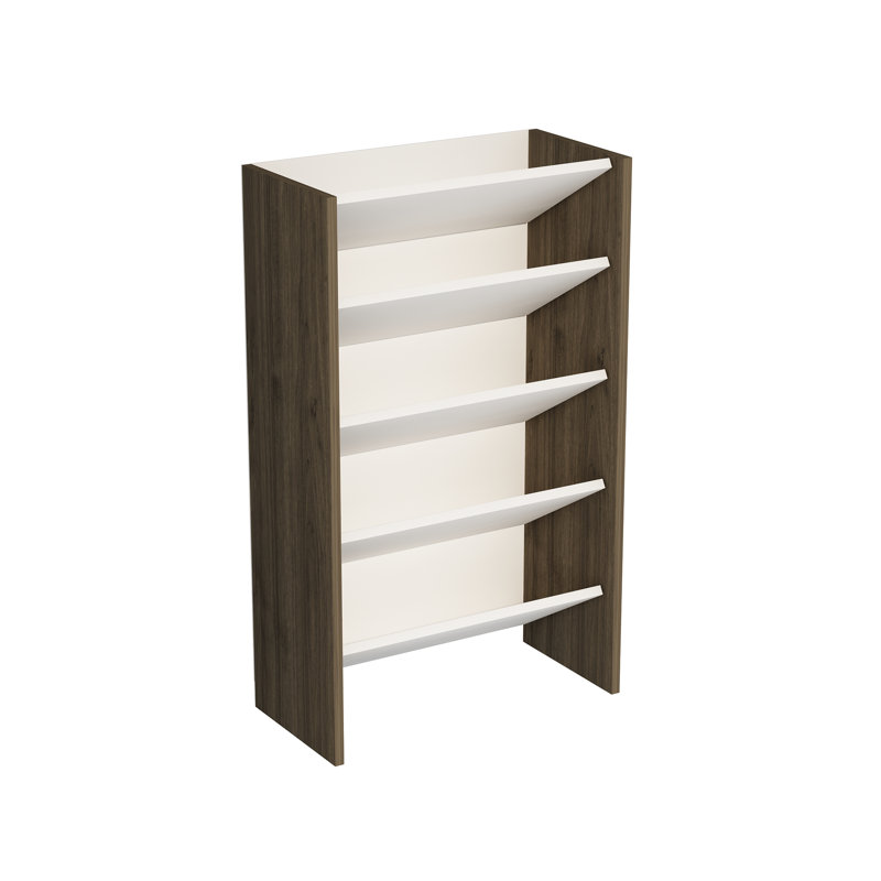 Elarco 15 Pair Shoe Rack, Walnut