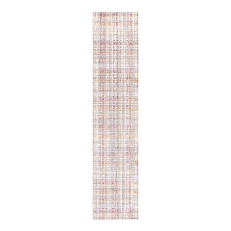 Tapis tartan foncé Gracie Oaks, Tapis de couloir 2 pi 6 po x 12 pi