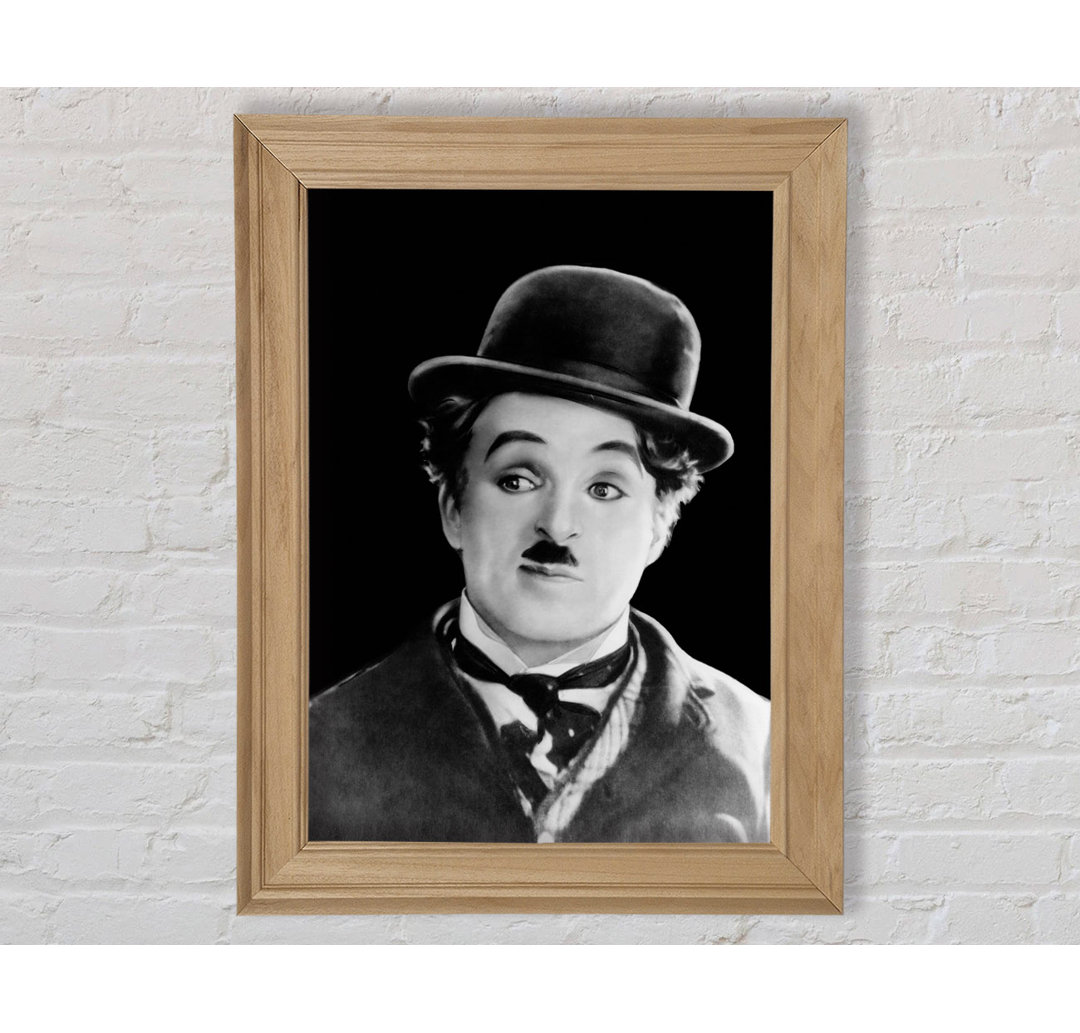 Charlie Chaplin Porträt - Einzelner Bilderrahmen Kunstdrucke