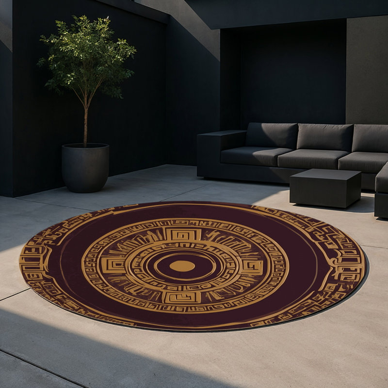 Tapis intérieur et extérieur Heirloom, Rond 5 pi