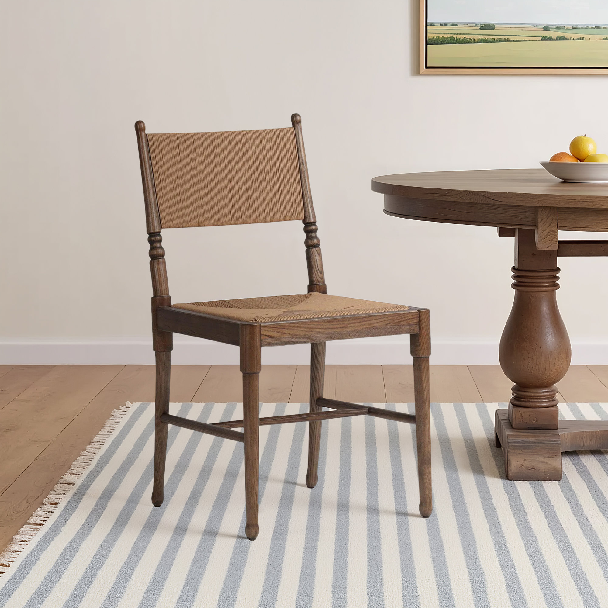 Fayth Dining Chair, Walnut/Brown