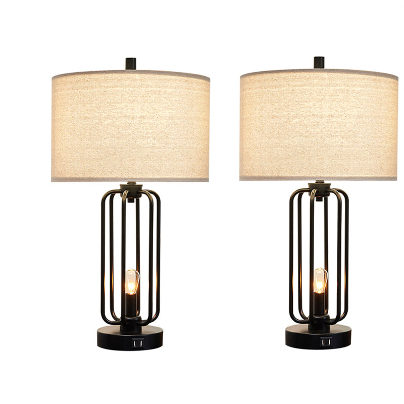Lampe de table USB en métal Sarahsville