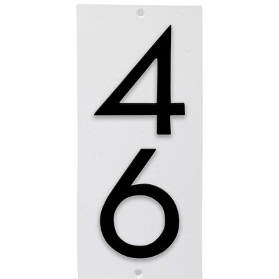 Plaque d'adresse murale flottante sur 1 ligne