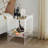 2 Tiers Acrylic Bedside Table With Open Storage Shelf-1640805790