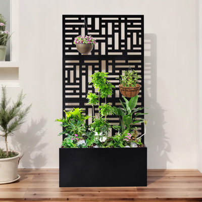 70 po Lit de jardin en métal avec treillis