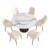 Zyriana 6 - Person Pedestal Dining Set-236968756