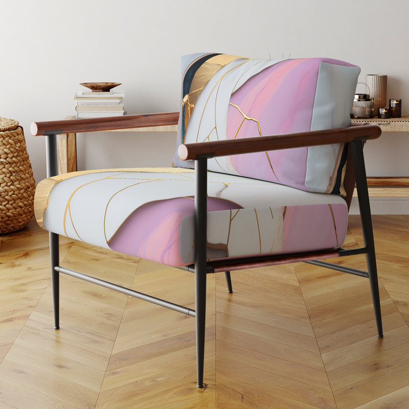 Cuscute - Fauteuil rembourré en marbre, Doré