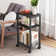 Laibah 3 Tier Moveable Small End Table, Record Player Stand with Records Shelf