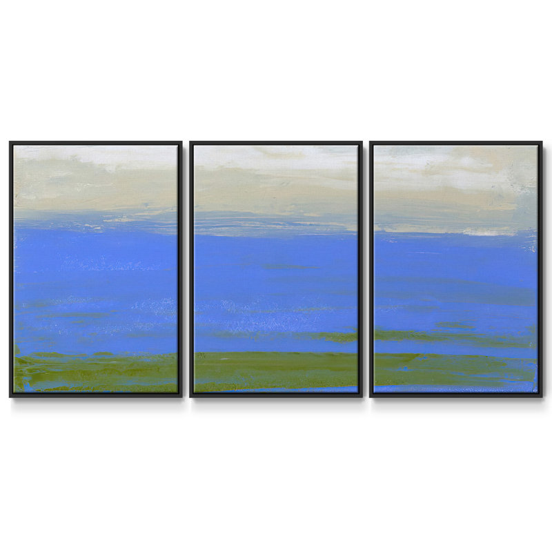 North Fork I - Multi Piece Framed Canvas, 36" H x 75" W x 2" D, Black