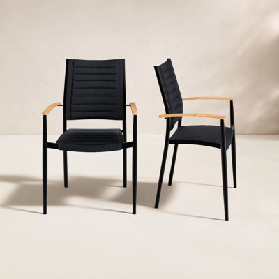 Malacia Stackable Teak Patio Armchair