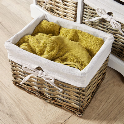 Casey Fully Assembled 6 Wicker Basket Drawer Chest
