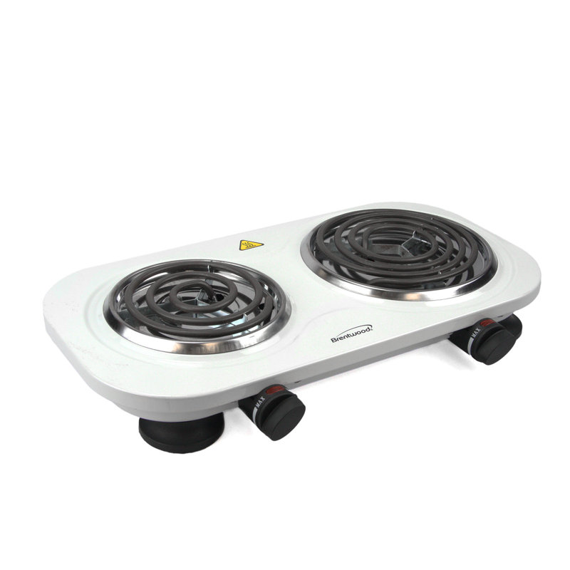 Brûleur électrique double Brentwood, Blanc