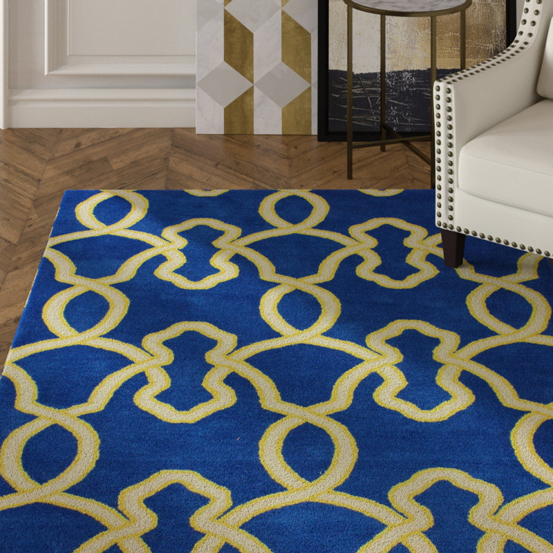 Tapis bleu Erardo, 7 pi 6 po x 9 pi 6 po