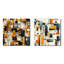Cozzie - Ensemble de 2 collages carrés à formes abstraites-101846365-101846361