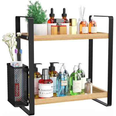 Bathroom counter storage rack (with basket), dressing table skin care storage rack