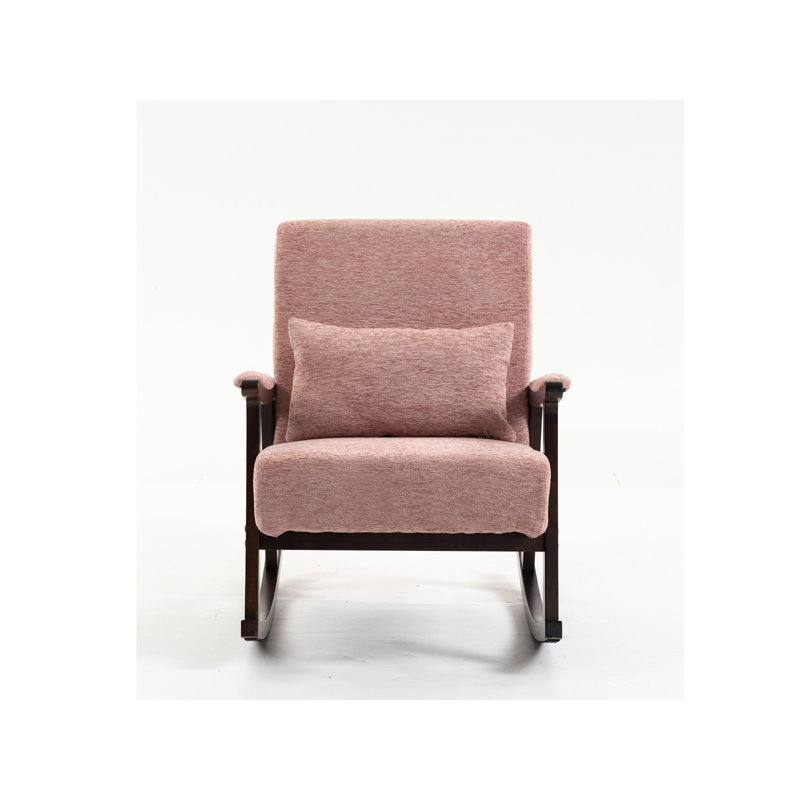 Solid Wood Rocking Chair, Pink