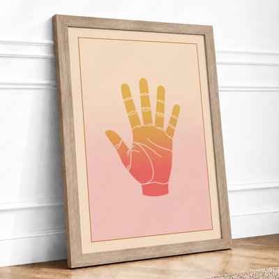 Anatomical Hand Study Modern - Framed Print