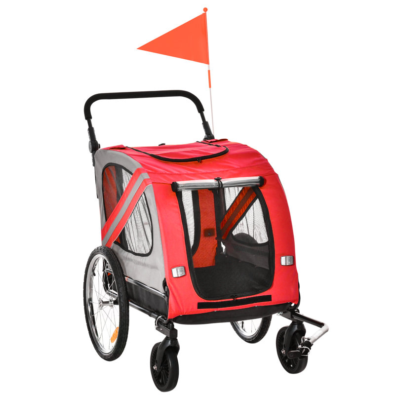 Poussette standard pliante, Rouge
