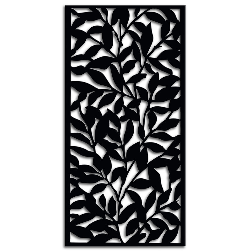 Black Powder Coated Steel 3'x6' Decorative Panel