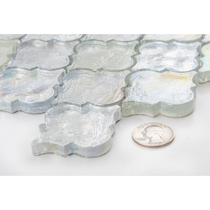 Grandio 2-in. Arabesque Polished Iridescent Glass Wall & Floor Mosaic Tile, Utopia