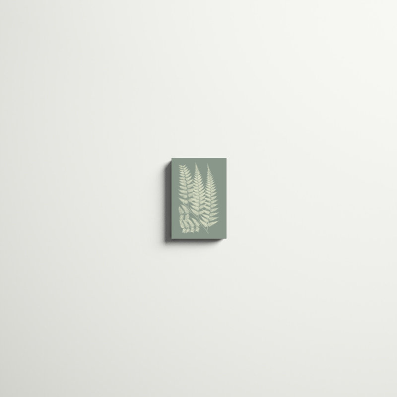 «Ferns on Sage III», peinture sur toile, H 12 po x l 8 po