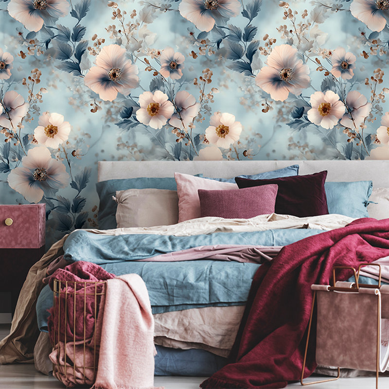 Rouleau de papier peint aquarelle floral