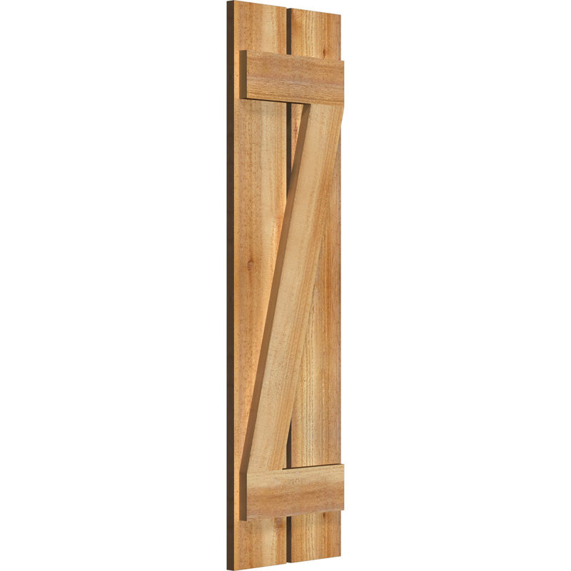 Volets espacés de 5 3/8 po avec barre en Z, cèdre rouge de l'Ouest TimberCraft (par paire), 11 1/4 po, 40 po